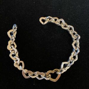 Tiffany & Co. Silver Heart Chain Bracelet